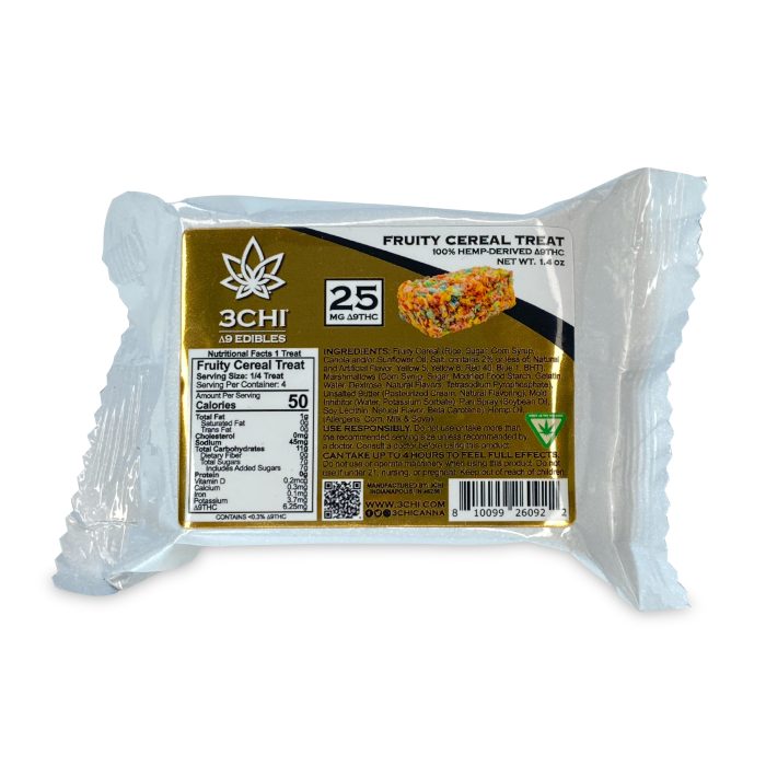 3Chi Delta-9-THC Fruity Cereal Treat (25 mg Delta-9-THC) Package