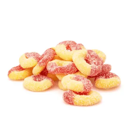 CannaBuddy High Potency Delta-8 Peach Rings (1000 mg Total Delta-8-THC) - Pile