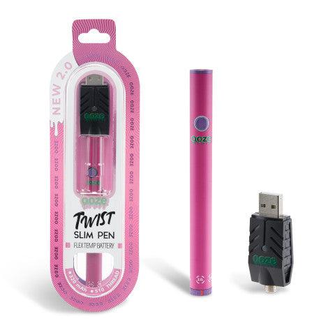 Ooze Slim Twist Pen 2.0 Vape Battery - Atomic Pink Contents