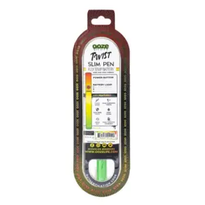 Ooze Slim Twist Pen 2.0 Vape Battery – Rasta - Box Back