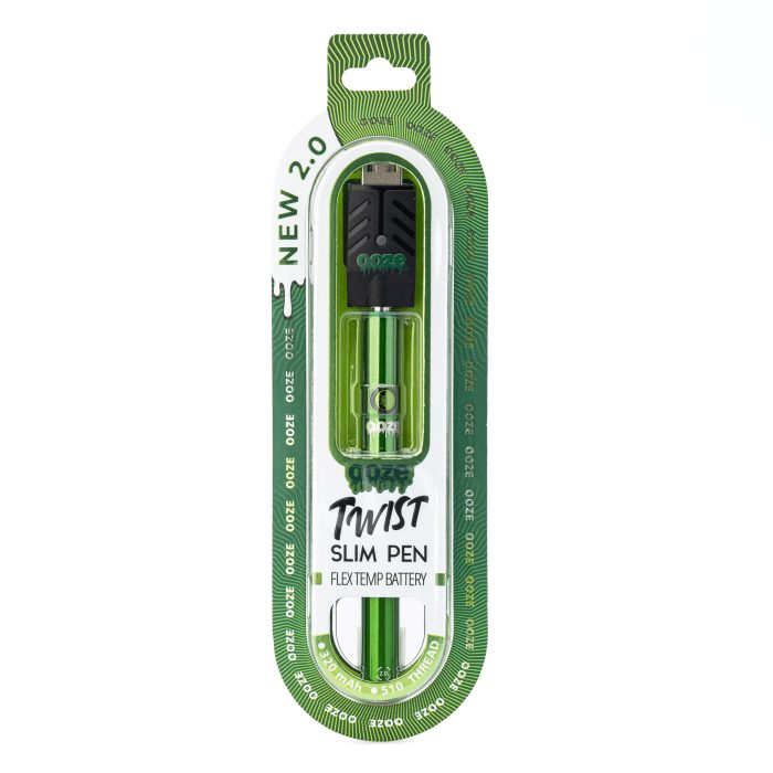 Ooze Slim Twist Pen 2.0 Vape Battery – Slime Green - Box Front