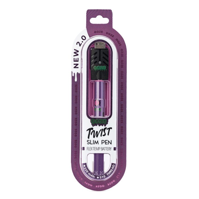 Ooze Slim Twist Pen 2.0 Vape Battery – Ultra Purple - Box Front