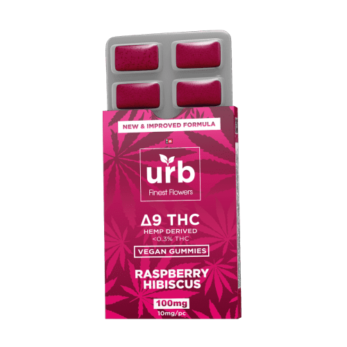 Urb Delta-9-THC Gummies - Raspberry Hibiscus (100 mg Total Delta-9-THC)