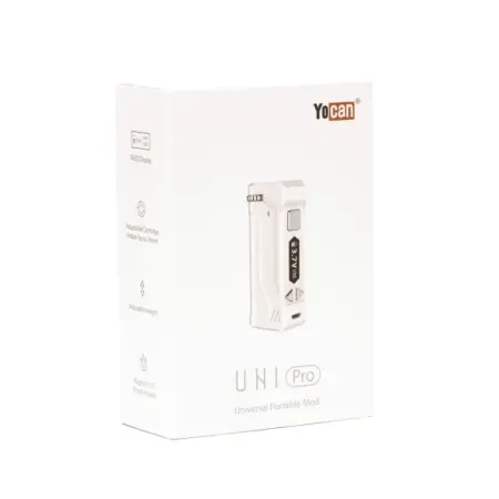 Yocan UNI Pro Universal Portable Box Mod Battery – White - Box Front