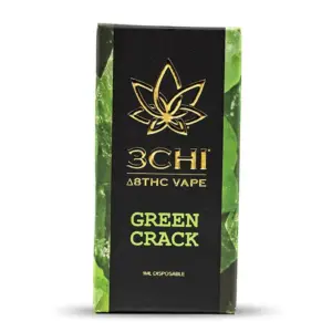 3Chi Delta-8-THC Disposable Vape Pen Green Crack Box Front