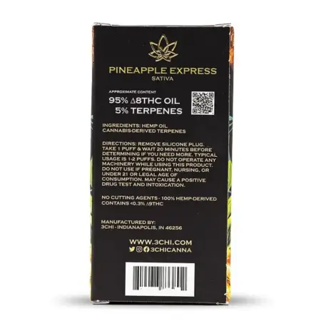 3Chi Delta 8 THC Disposable Vape Pen - Pineapple Express - Image 3