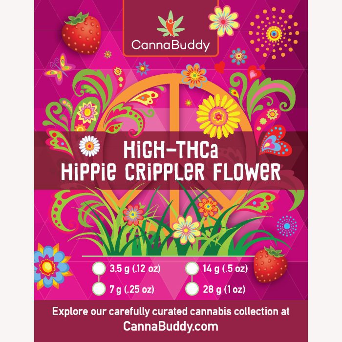 High-THCa Hippie Crippler Flower Label