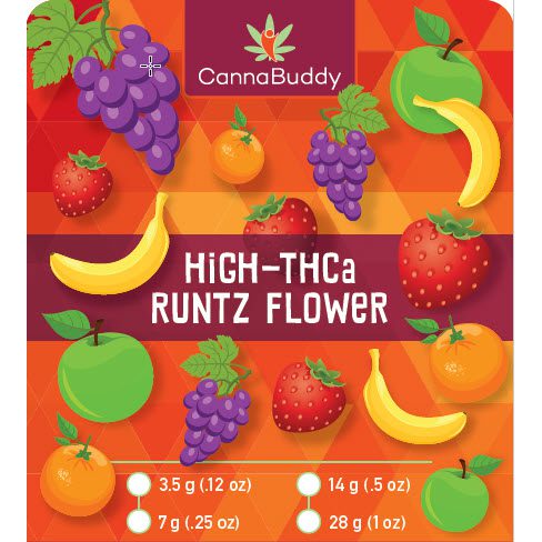 High-THCa Runtz Flower Label