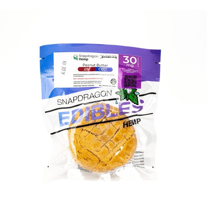 Snapdragon Delta-9 Live Resin and CBD Peanut Butter Cookies - In Package Front