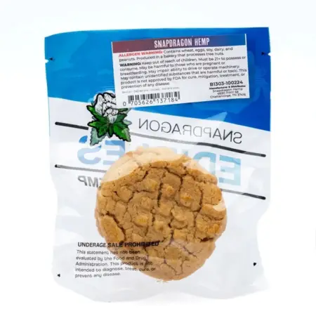 Snapdragon Delta 9 Live Resin and CBD Peanut Butter Cookies - Pack Back