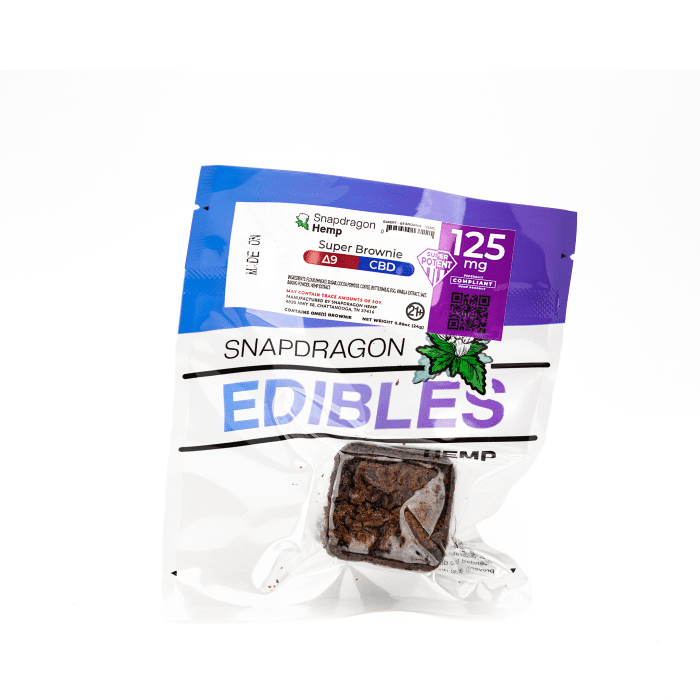 Snapdragon Delta-9 Live Resin and CBD Super Brownie - Package Front