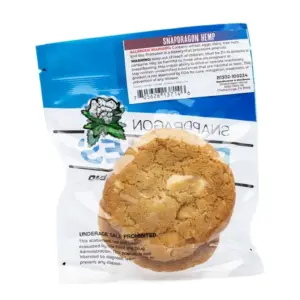 Snapdragon Delta 9 Live Resin and CBD White Chocolate Macadamia Cookies - Pack Back