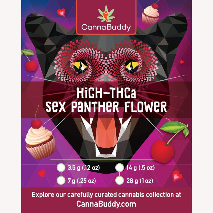 High-THCa Sex Panther Flower Label