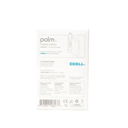 CCELL Palm Vape Battery – Blue - Box Back