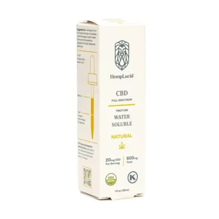 HempLucid CBD Full-Spectrum Water Soluble - 600mg - Natural - Box Front
