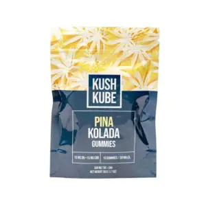 Kush Kube - Delta 9 _ CBD Gummies - Pina Colada - Bag Front