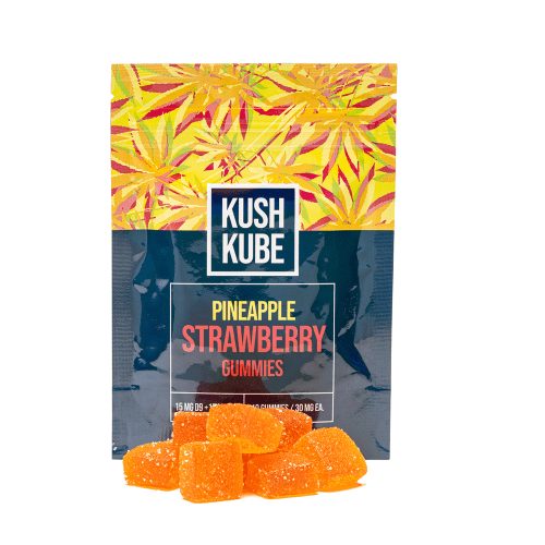 Kush Kube - Delta 9 _ CBD Gummies - Pineapple Strawberry - Combo
