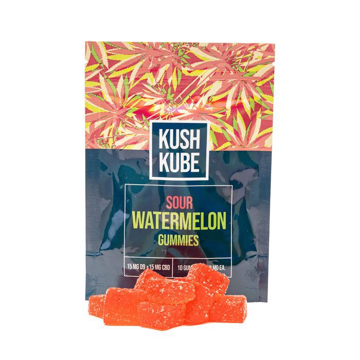 Kush Kube - Delta 9 _ CBD Gummies - Sour Watermelon - Combo