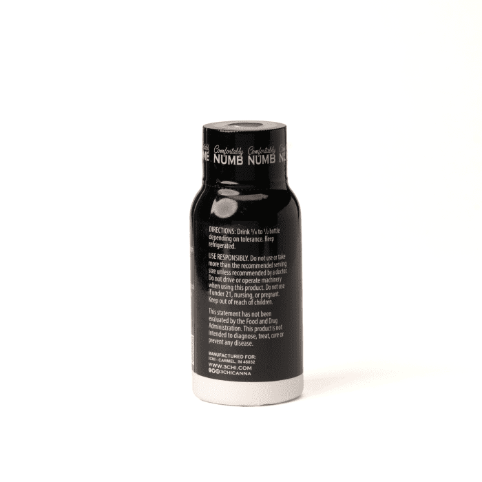 3Chi Delta-8-THC Shot - Comfortably Numb (25 mg Delta-8-THC + 25 mg CBN) - Bottle Back