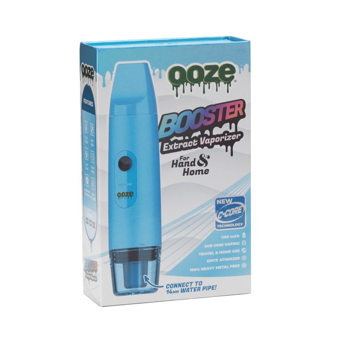Ooze Booster Extract Vaporizer - Arctic Blue - Box Front