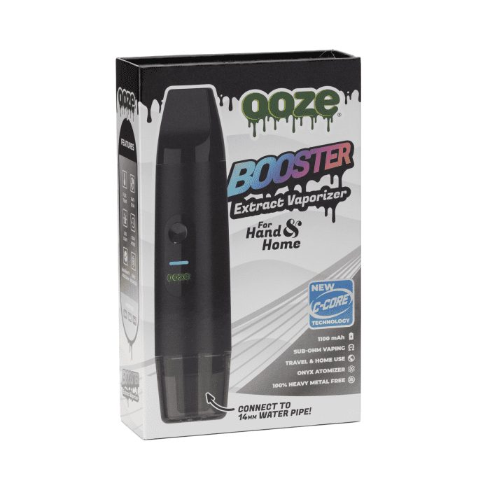 Ooze Booster Extract Vaporizer - Black - Box Front