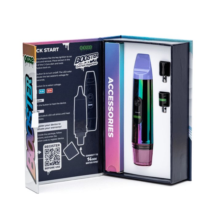 Ooze Booster Extract Vaporizer - Rainbow - Box Inside