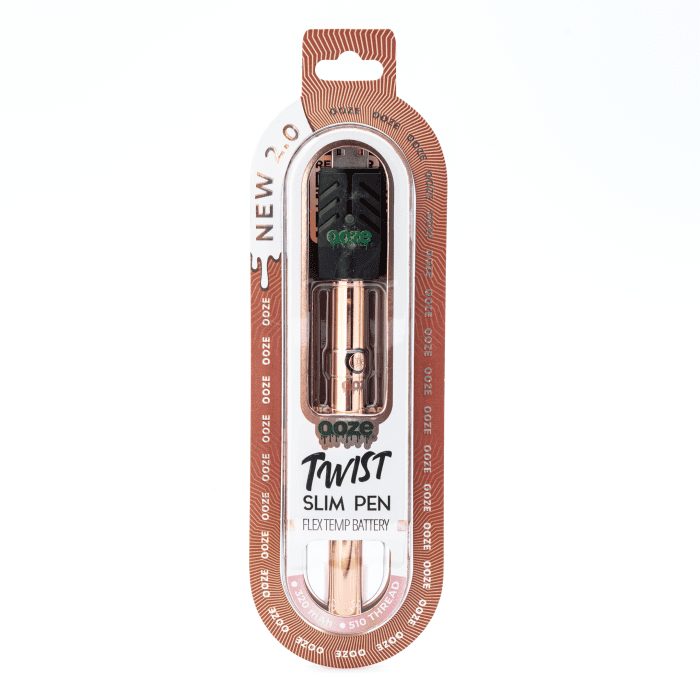 Ooze Slim Twist Pen 2.0 Vape Battery – Rose Gold - Box Front