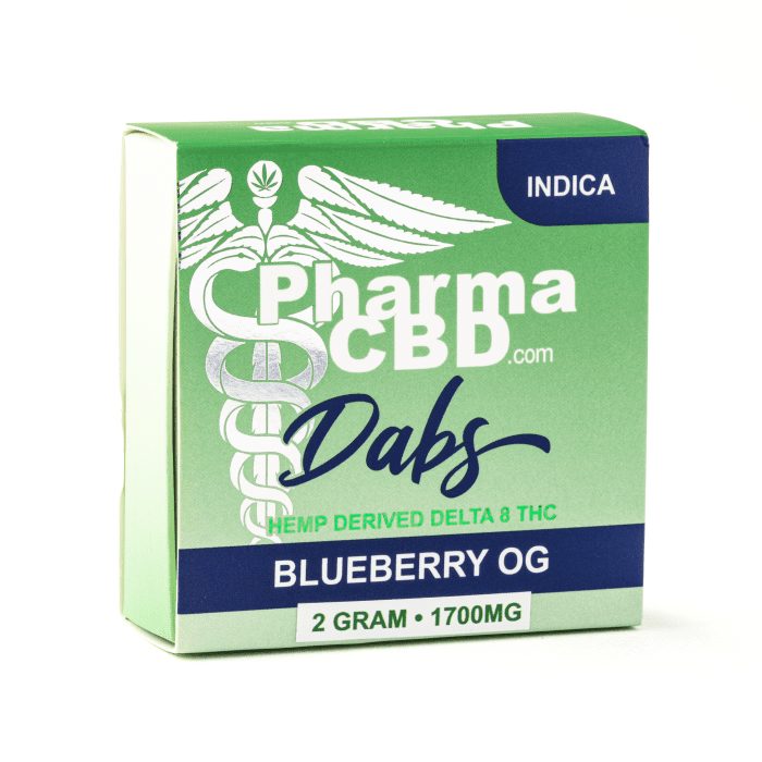 PharmaCBD Delta-8 Blueberry OG Dabs (2 gram Delta-8-THC) - Box Front