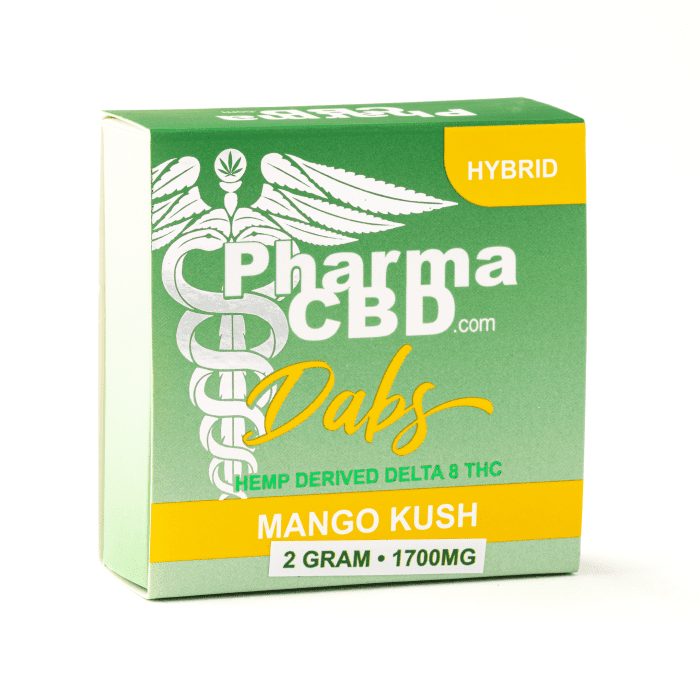 PharmaCBD Delta-8 Mango Kush Dabs (2 gram Delta-8-THC) - Box Front