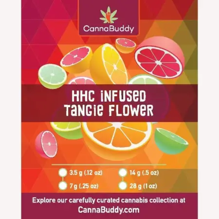 HHC Infused Tangie Flower Label
