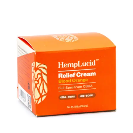 Hemplucid Topical CBDA Full-Spectrum Body Cream (500 mg CBDA + 500 mg CBD) - Box Front