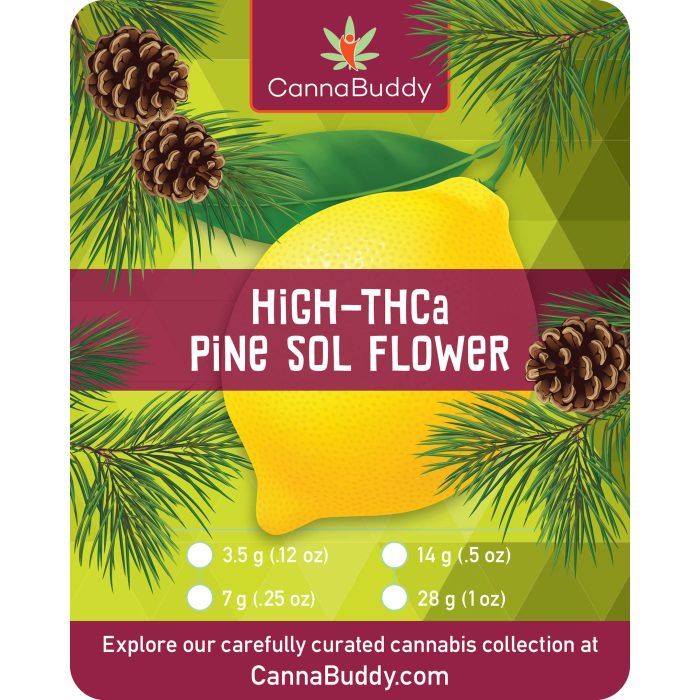 High THCa Pine Sol Flower Label