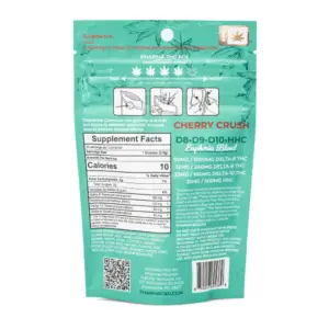 Pharma Euphoria Blend 120mg Gummies - Cherry Crush - Bag Back