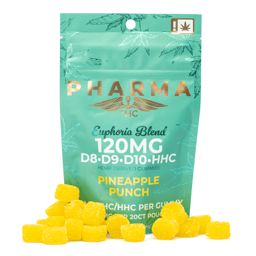 Pharma Euphoria Blend 120mg Gummies - Pineapple Punch - Combo