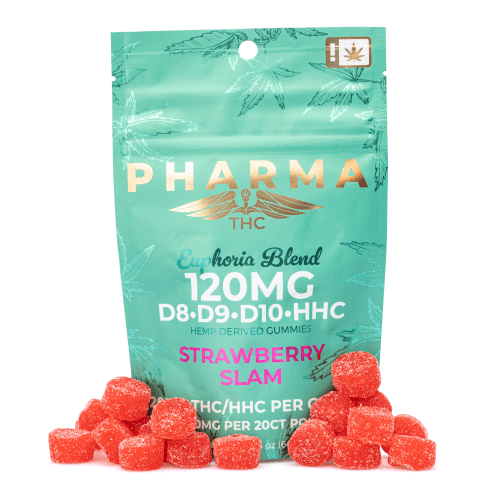 Pharma Euphoria Blend 120mg Gummies - Strawberry Slam - Combo