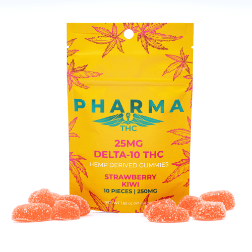 PharmaTHC Delta-10-THC Gummies - Strawberry Kiwi (250 mg Total Delta-10-THC) - Combo