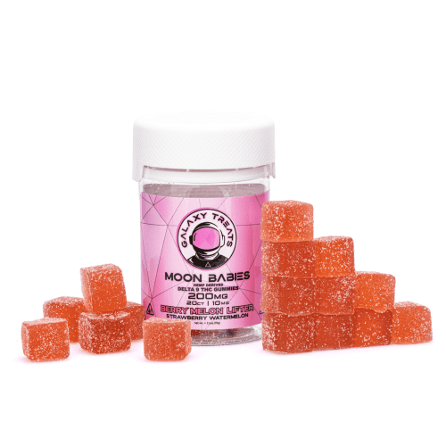 Galaxy Treats Moon Babies Delta-9-THC Gummies - Berry Melon Lifter (200 mg Total Delta-9-THC + 280 mg Total CBD) - Combo