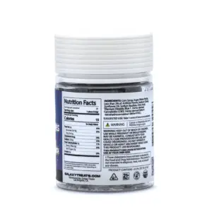 Galaxy Treats Moon Babies Delta 9 THC Gummies - Purple Punch (200 mg Total Delta 9 THC + 200 mg T - jar back