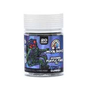 Galaxy Treats Moon Babies Delta 9 THC Gummies - Purple Punch (200 mg Total Delta 9 THC + 200 mg - jar front