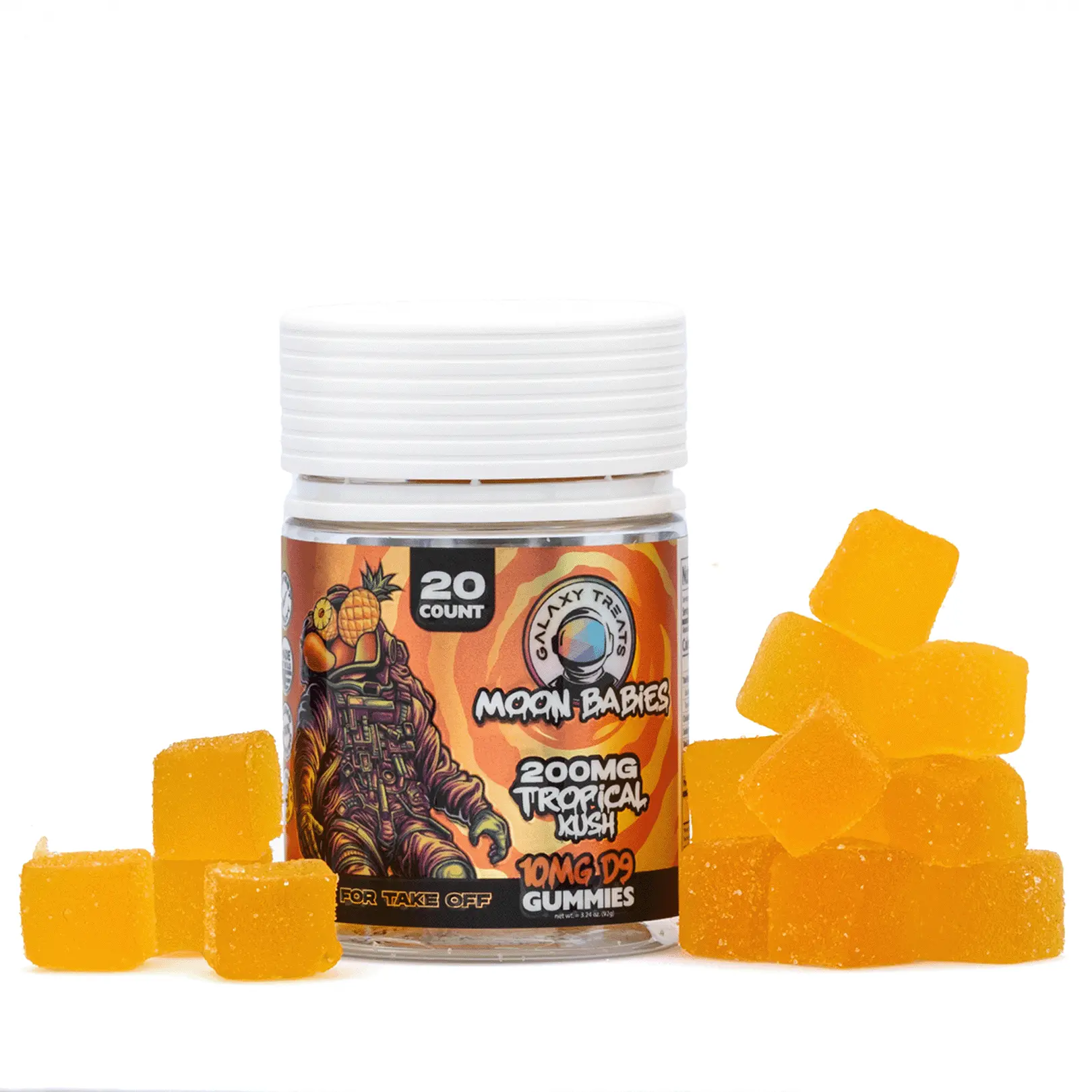 Galaxy Treats Moon Babies Delta 9 THC Gummies – Tropical Kush (200 mg Total Delta 9 THC + 200 mg Tot - combo
