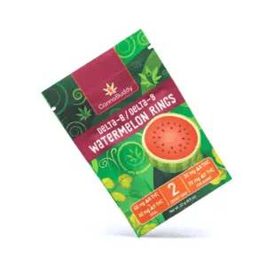 CannaBuddy Delta 8 / Delta 9 Watermelon Rings (40 mg Delta 8 THC + 40 mg Delta 9 THC Total) - Image 2