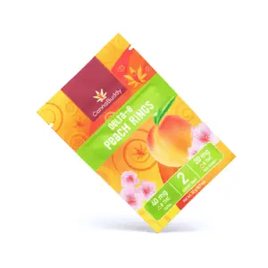 CannaBuddy Delta 8 Peach Rings (40 mg Total Delta 8 THC) - Image 2
