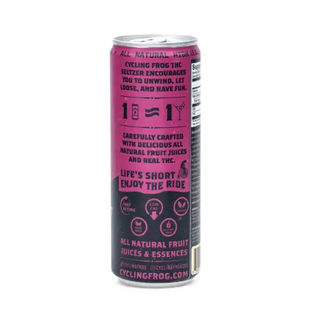 Cycling Frog THC + CBD Seltzer 6 Pack - Guava Passionfruit (30 mg Delta-9-THC + 60 mg CBD Total) - Can Back