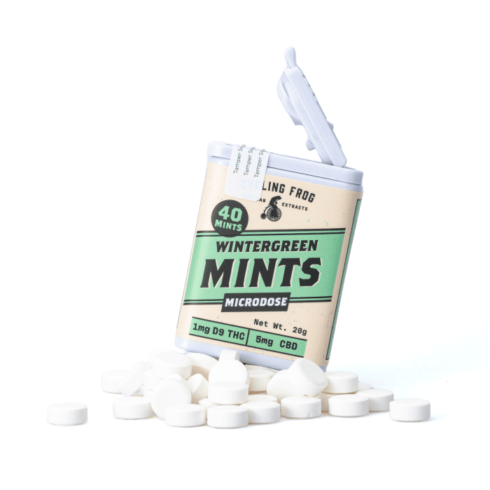 Cycling Frog Wintergreen Mints (40 mg Delta-9-THC + 200 mg CBD Total) - Combo