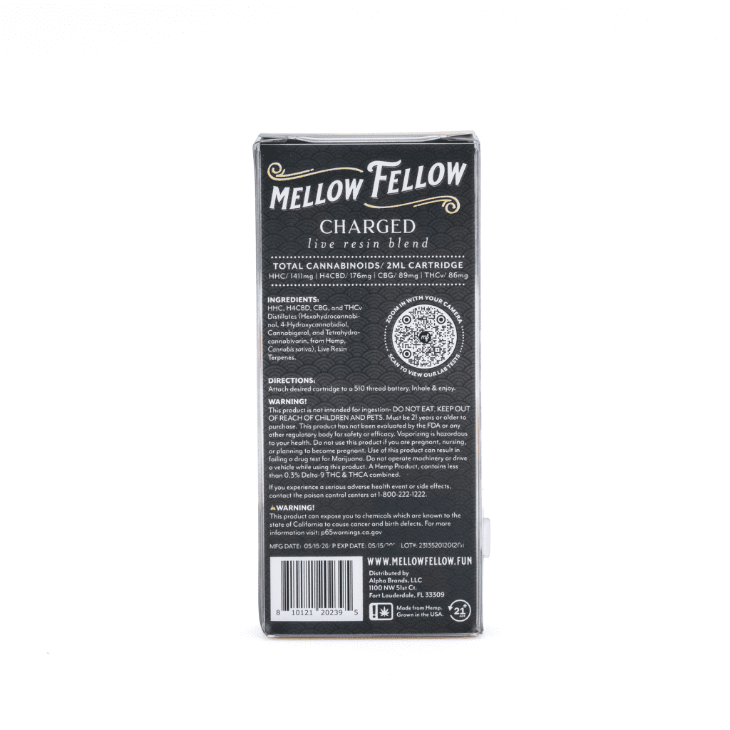 Shop Mellow Fellow Charged Blend Live Resin Vape Cartridge - Wedding ...