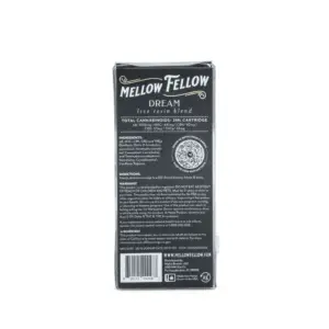 Mellow Fellow 2 gram Dream Blend Live Resin Vape Cartridge - Double Dream - Box Back