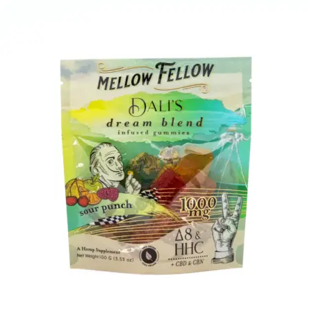 Mellow Fellow Dali's Dream M-Fusion Gummies - Sour Punch (1000 mg Total Cannabinoids) - Bag Front