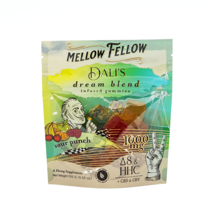 Mellow Fellow Dali's Dream M-Fusion Gummies - Sour Punch (1000 mg Total Cannabinoids) - Bag Front