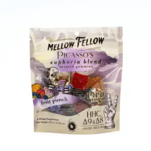 Mellow Fellow Euphoria Blend M-Fusion Gummies - Fruit Punch (1000 mg Total Cannabinoids) - Bag Front