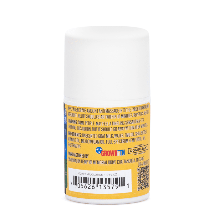 Snapdragon Delta-8 THC Goat's Milk Lotion (800 mg Total Cannabinoids) - Jar Back